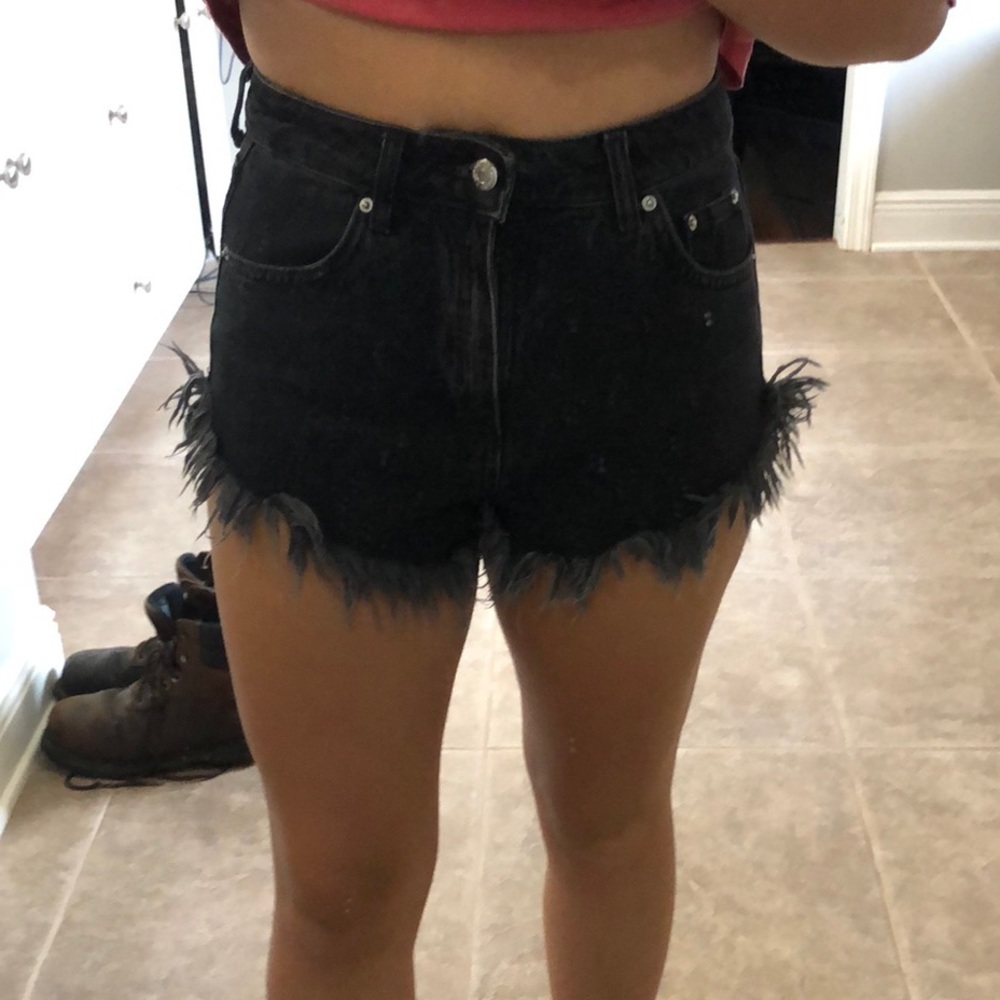 black shorts